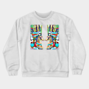 Lifeless plastic horse that serves to amuse people Crewneck Sweatshirt